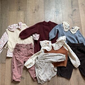 Zara Girls 2T sweater + pants bundle